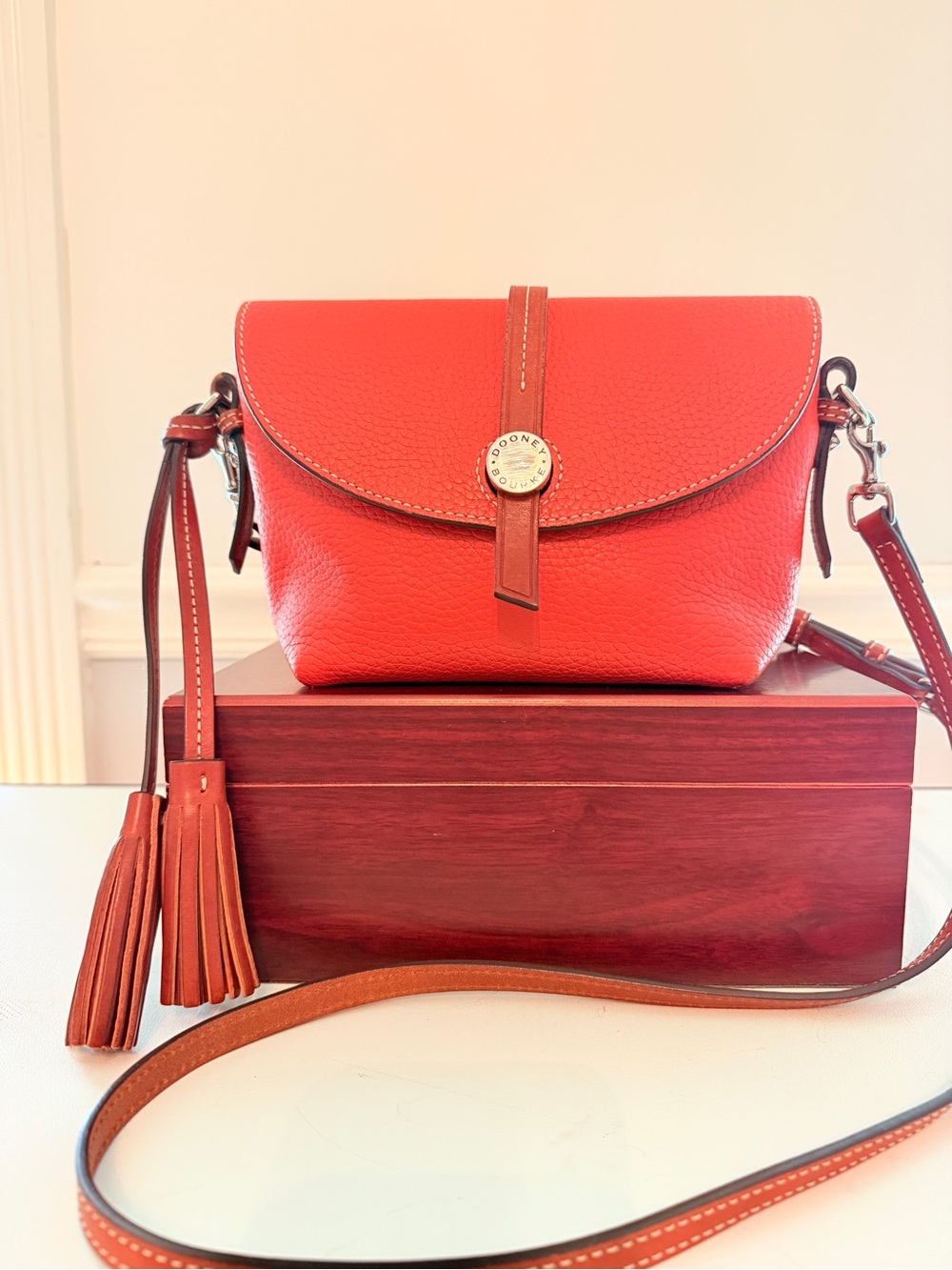 Dooney & Bourke Pebble Grain Leather Persimmon Bag